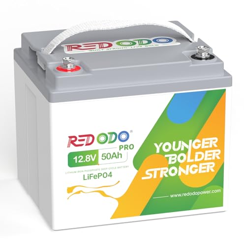 Redodo 12V 50Ah PRO リン酸鉄リチウムイオンバッテリー 640Wh 10年寿命 軽量 小型化12v LiFePO4 BMS保護 充放電サイクル4000回以上 RV キャンピングカー キャンプ ボート アウトドア活動 防災対策 ソーラー蓄電 PSE技術適合